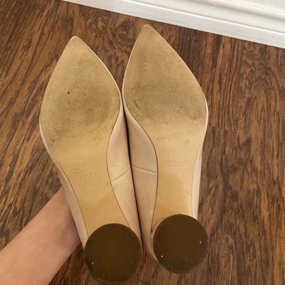 Zara Basic Nude Heels Pumps Size 9/EU 40 - Picture 6 of 9